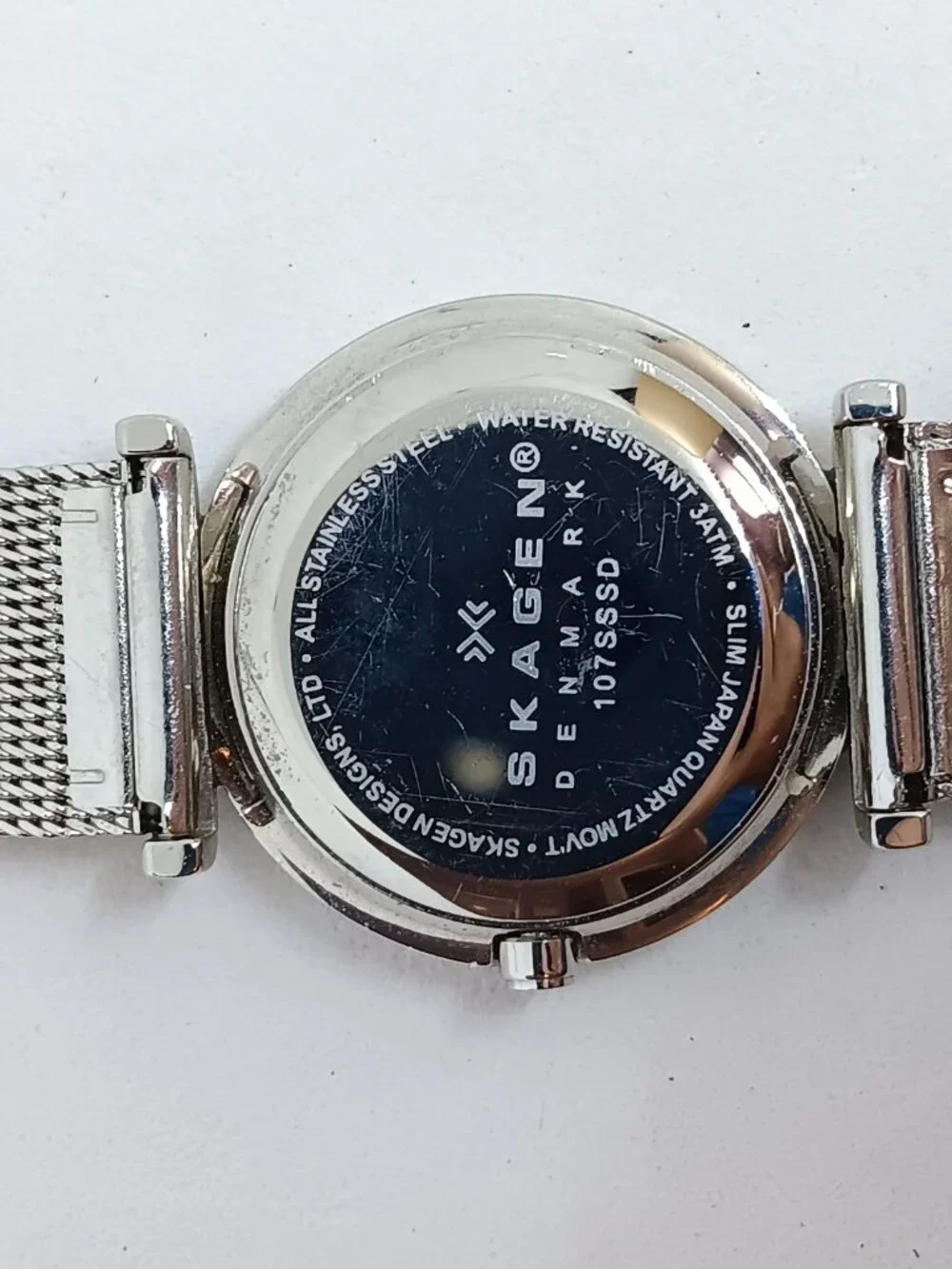 Skagen 107SSSD Women's 25mm Stainless Steel Mesh Band Quartz Slim Profile Watch